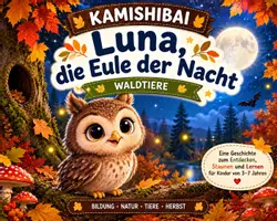 Vorschau - Bildkarten - Kamishibai – Luna, die Eule der Nacht | Waldtiere & Herbst - Deckblatt