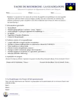 Vorschau - Arbeitsblätter - Guadeloupe-Recherche Arbeitsblatt Klasse10 auf Französisch - Deckblatt