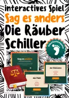 Vorschau - Spiele - Sag es anders- Spiel zu „Die Räuber" von Friedrich Schiller | Digitales Erklärspiel Deutsch Sek I/II - Deckblatt