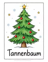 Vorschau - Unterrichtsreihen - O Tannenbaum – Weihnachtslied Unterrichtsmaterial mit Bildkarten, Noten & Leporello | Klasse 1–2 - Seite 3