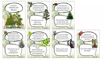 Vorschau - Spiele - Lesespiel Büsche und Bäume - Deckblatt