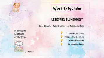 Vorschau - Spiele - Lesespiel Blumenwelt - Seite 1
