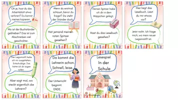 Vorschau - Spiele - Lesespiel In der Schule - Deckblatt