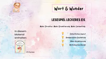 Vorschau - Spiele - Lesespiel Leckeres Eis - Seite 1