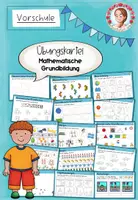 Vorschau - Arbeitsblätter - Mathe Vorschule Übungskartei | Zahlen, Mengen, Formen & Konzentration für Kita - Deckblatt