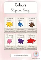 Vorschau - Spiele - Colours Stop and Swap I Walk and Talk I My favourite colour is … - Deckblatt