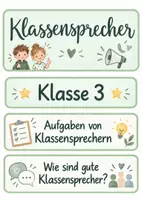 Vorschau - Präsentationen/Tafelbilder - Klassensprecher in der Grundschule - Deckblatt