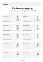 Vorschau - Arbeitsblätter - Rechenspaziergang - Addition & Subtraktion mit Zehnerzahlen - Seite 3