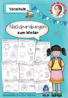 Vorschau - Arbeitsblätter - Nachspuren Vorschule Winter | Schwungübungen für Kita - Deckblatt