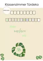 Vorschau - Mal- und Bastelvorlagen - Türdeko - Klassenzimmer Willkommensschild - Deckblatt
