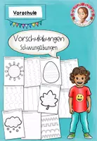 Vorschau - Arbeitsblätter - Graphomotorik Schwungübungen Vorschule | Nachspuren Übungen für Kita - Deckblatt