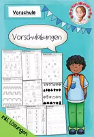 Vorschau - Arbeitsblätter - Schulstart Arbeitsblätter Vorschule | Anlaute & Schwungübungen - Deckblatt