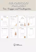 Vorschau - Anderer Materialtyp - 100 Portfolio Vorlagen Kita & Kindergarten - Deckblatt