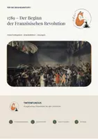 Vorschau - Stundenentwürfe - Französische Revolution: 1789 - Beginn der Revolution - Deckblatt