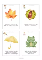 Vorschau - Aufgabenkarten - 16 Yoga Herbst Karten,| Bewegung & Motorik - Seite 1