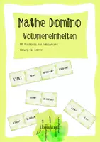 Vorschau - Spiele - Domino Mathe - Volumeneinheiten Raumgeometrie (Printdatei) - Deckblatt