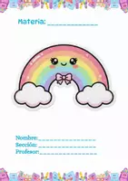 Vista previa - Decoración del aula - Kit de Portadas para Cuadernos Escolares | 4 Diseños Imprimibles Kawaii & Cozy - página 1