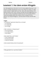 Vorschau - Arbeitsblätter - Lesetest Klasse 2 – Ein Schultag | 10 Texte mit Fragen & Lösungen - Seite 2