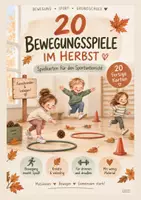 Vorschau - Bildkarten - 20 Bewegungsspiele im Herbst 🍂 | Bewegungskarten für den Sportunterricht – Grundschule - Deckblatt