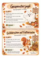 Vorschau - Bildkarten - 20 Bewegungsspiele im Herbst 🍂 | Bewegungskarten für den Sportunterricht – Grundschule - Seite 1