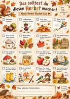 Vorschau - Bildkarten - 🍂 Herbst-Bucket-List für Kinder | Grundschule | GRATIS Material - Deckblatt
