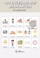Vorschau - Bildkarten - Tagesablauf Karten Kinder Kita Kindergarten | Bildkarten Tagesstruktur Kita Morgenkreis Routine Alltag | - Deckblatt