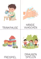 Vorschau - Bildkarten - Tagesablauf Karten Kinder Kita Kindergarten | Bildkarten Tagesstruktur Kita Morgenkreis Routine Alltag | - Seite 2