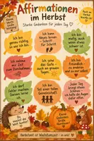 Vorschau - Poster - GRATIS 🍁 Affirmationen im Herbst | Herbstplakat Grundschule - Deckblatt