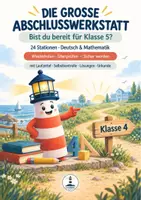 Vorschau - Arbeitsblätter - Abschluss Klasse 4 | 24 Stationen Deutsch & Mathe | Wiederholung für Klasse 5 - Deckblatt