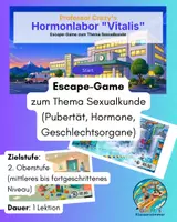 Vorschau - Interaktives Material - Escape-Game zum Thema Sexualkunde - Deckblatt