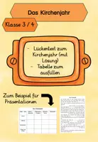 Vorschau - Arbeitsblätter - Das Kirchenjahr: Feste und Feiern - Deckblatt