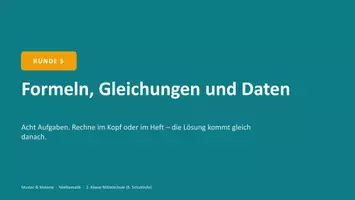 Vorschau - Arbeitsblätter - Gleichungen, Terme und Diagramme – Wiederholung Klasse 5/6 mit Quiz und Lösungen - Seite 1