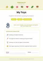 Vorschau - Arbeitsblätter - Englisch Klasse 2: My Toys – Spielzeug-Wortschatz - Seite 1