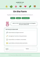 Vorschau - Arbeitsblätter - Englisch Klasse 2: On the Farm – Bauernhoftiere - Seite 1