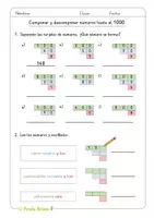 Vista previa - Hojas de trabajo - Números hasta el 1000: Componer y descomponer - Portada
