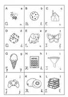 anteprima - Flashcard - Alfabetiere Illustrato da Colorare in stampato e corsivo (Con Lettere Straniere) - Pagina di copertina