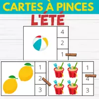 Aperçu - Jeux - cartes à pincer l'été - Page de couverture