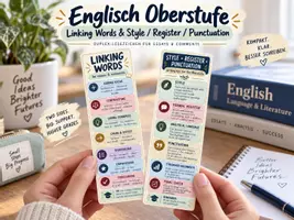 Vorschau - Merkblätter - Englisch Oberstufe – Linking Words & Writing Tips - Deckblatt