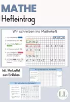 Vorschau - Merkblätter - Hefteintrag Mathe - Erklärung + Merkblatt - Deckblatt
