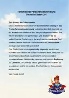 Vorschau - Fördermaterial/Inklusion - Tafelmaterial Personenbeschreibung, Deutsch, Klasse 3/4 - Seite 1