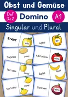 Vorschau - Spiele - Obst und Gemüse | Spiel | Domino mit Singular und Plural - Deckblatt