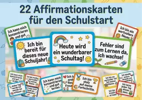 Vorschau - Poster - 22 Affirmationskarten für den Schulstart - Seite 1
