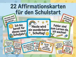 Vorschau - Poster - 22 Affirmationskarten für den Schulstart - Deckblatt