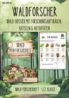 Vorschau - Unterrichtsreihen - Wald – Mein Forscherheft | Forschungsaufträge & Wald-Aktivitäten für die 1./2. Klasse - Deckblatt