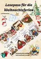 Vorschau - Anderer Materialtyp - Lesepass für die Weihnachtsferien I Feriengeschenk I Lesemotivation - Deckblatt