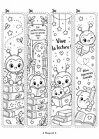 Aperçu - Matériel pour travaux manuels / dessin - Marques pages avec Pépin et Lumi - couleurs et à colorier - Page 2