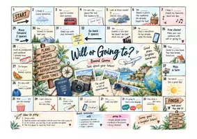 Vorschau - Arbeitsblätter - Will or going to? – Board game - Deckblatt