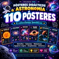 Vista previa - Decoración del aula - MegaPack 110 Pósteres Didácticos de Astronomía - Portada