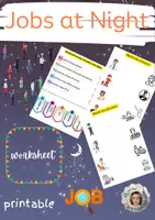 Vorschau - Arbeitsblätter - Jobs at Night: Berufe Englisch (1-4) - Deckblatt