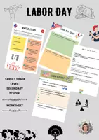 Vorschau - Arbeitsblätter - Labor Day: USA Landeskunde & History - Deckblatt